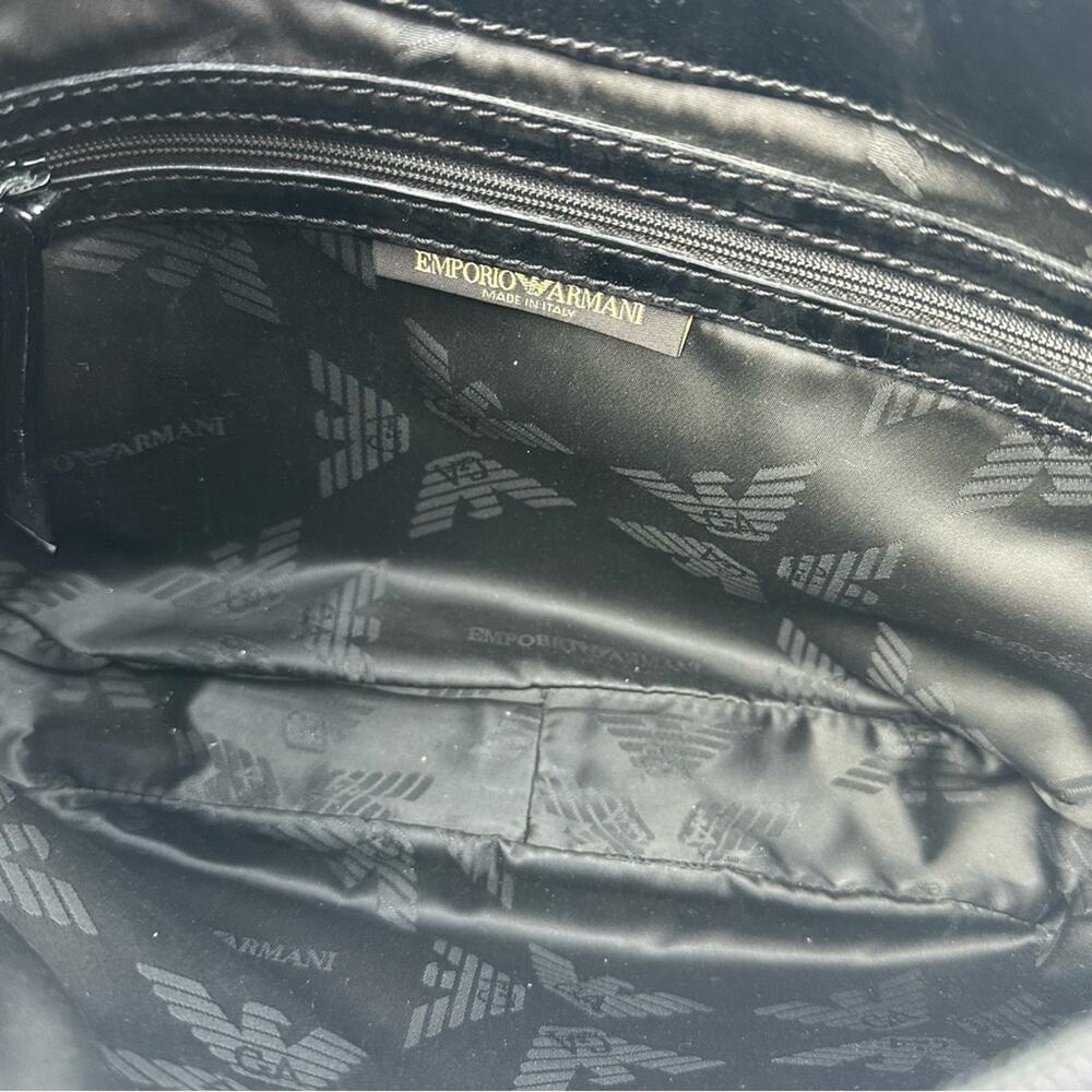 ARMANI EMPORIO shoulder bag in black with silver lettering - Picture 8 of 10